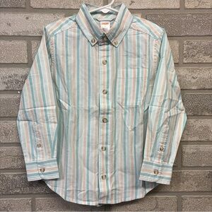 Gymboree Blue and White Striped Button Down Shirt Size 6